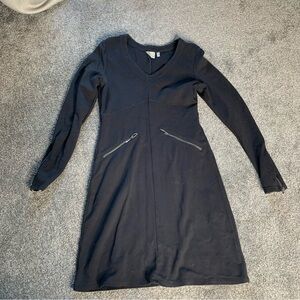 Athleta black Celebration zipper dress